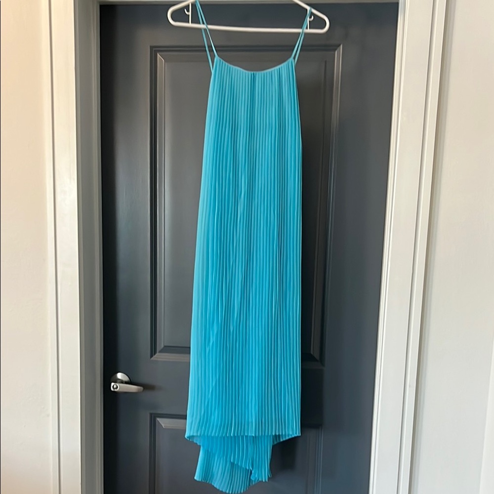 Sam Edelman Blue Pleated Dress